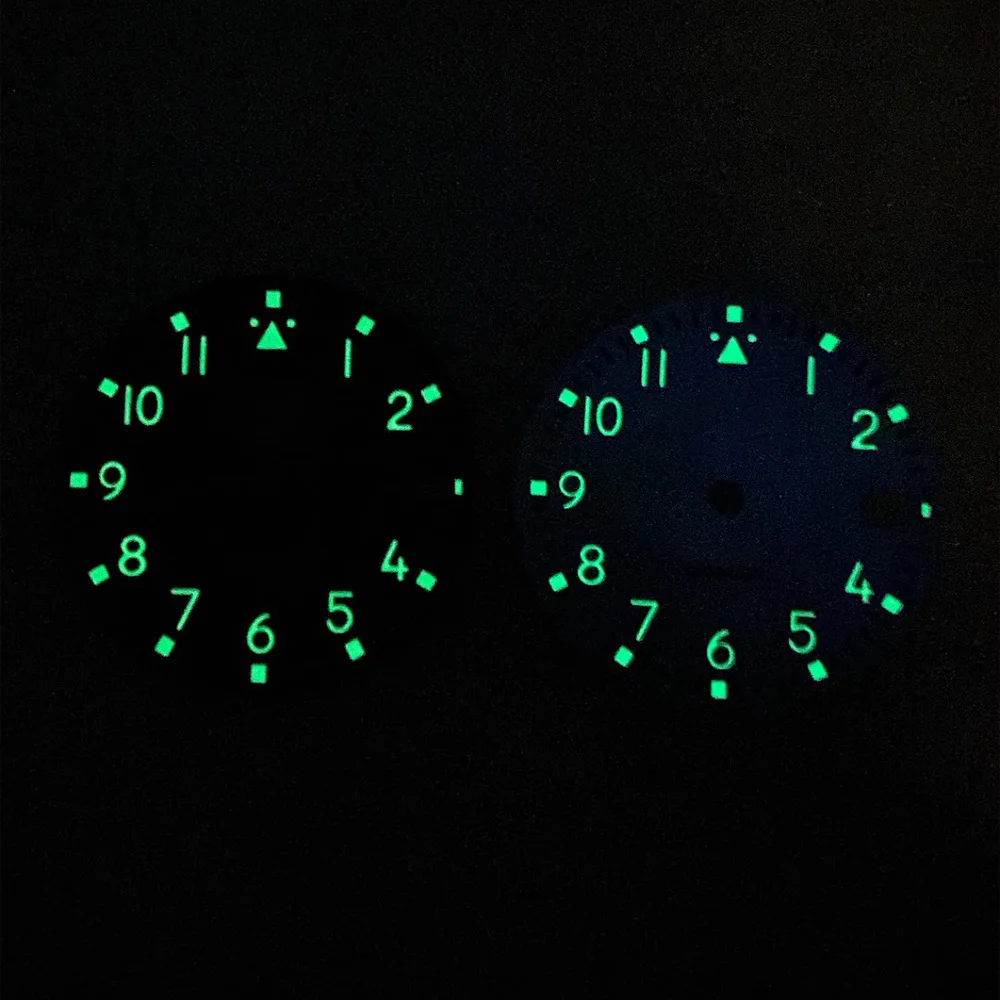 Nh35 Dial S Logo 28.5mm Retro Digital Dial Suitable For NH35 NH36 Movement Green Luminous Watch Accessories Repair Tool