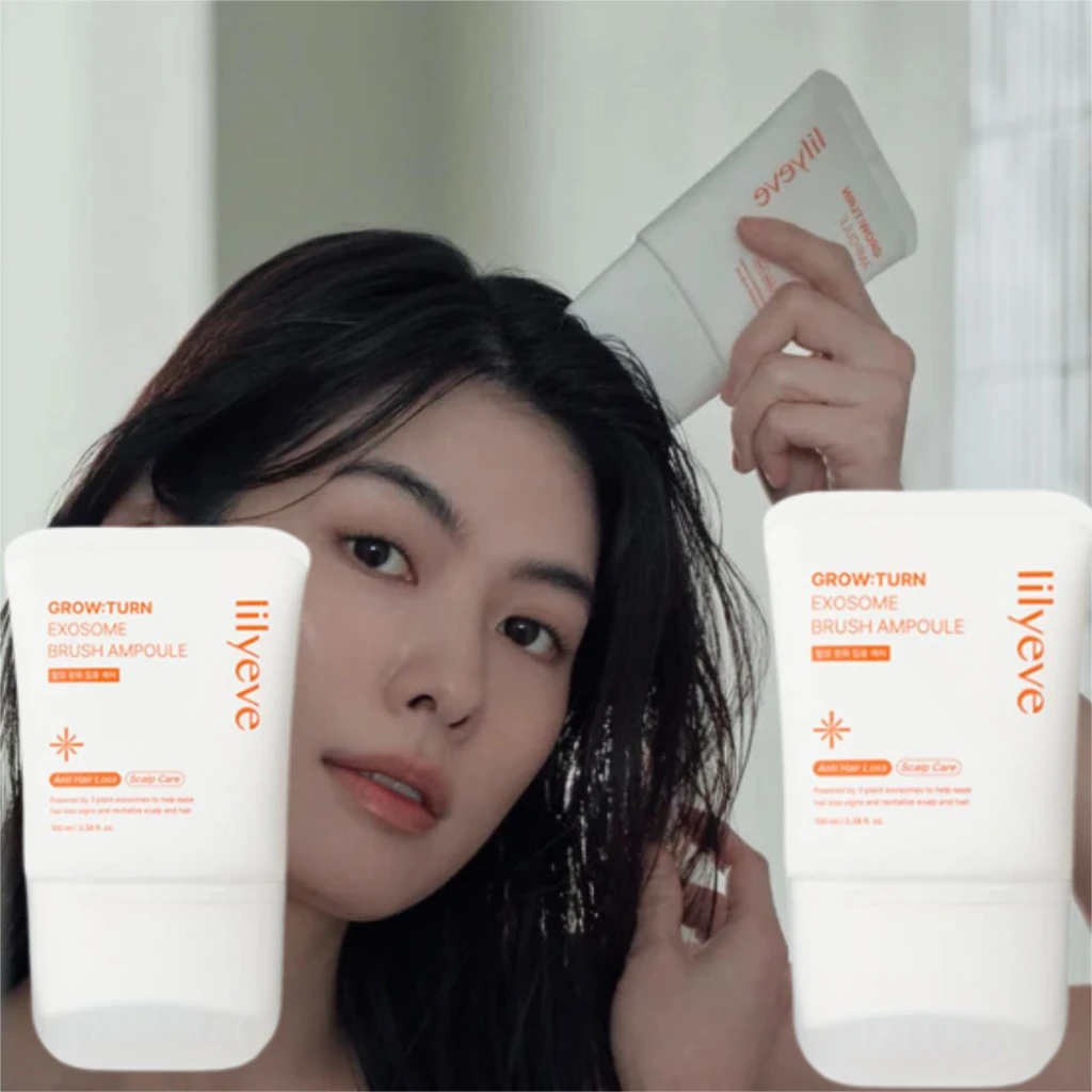 Anti-hair Loss Scalp Care Strong Hair Roots Serum Brush Head Design Massage Scalp Lilyeve Brand Grow: Turn Exosome Brush Ampoule