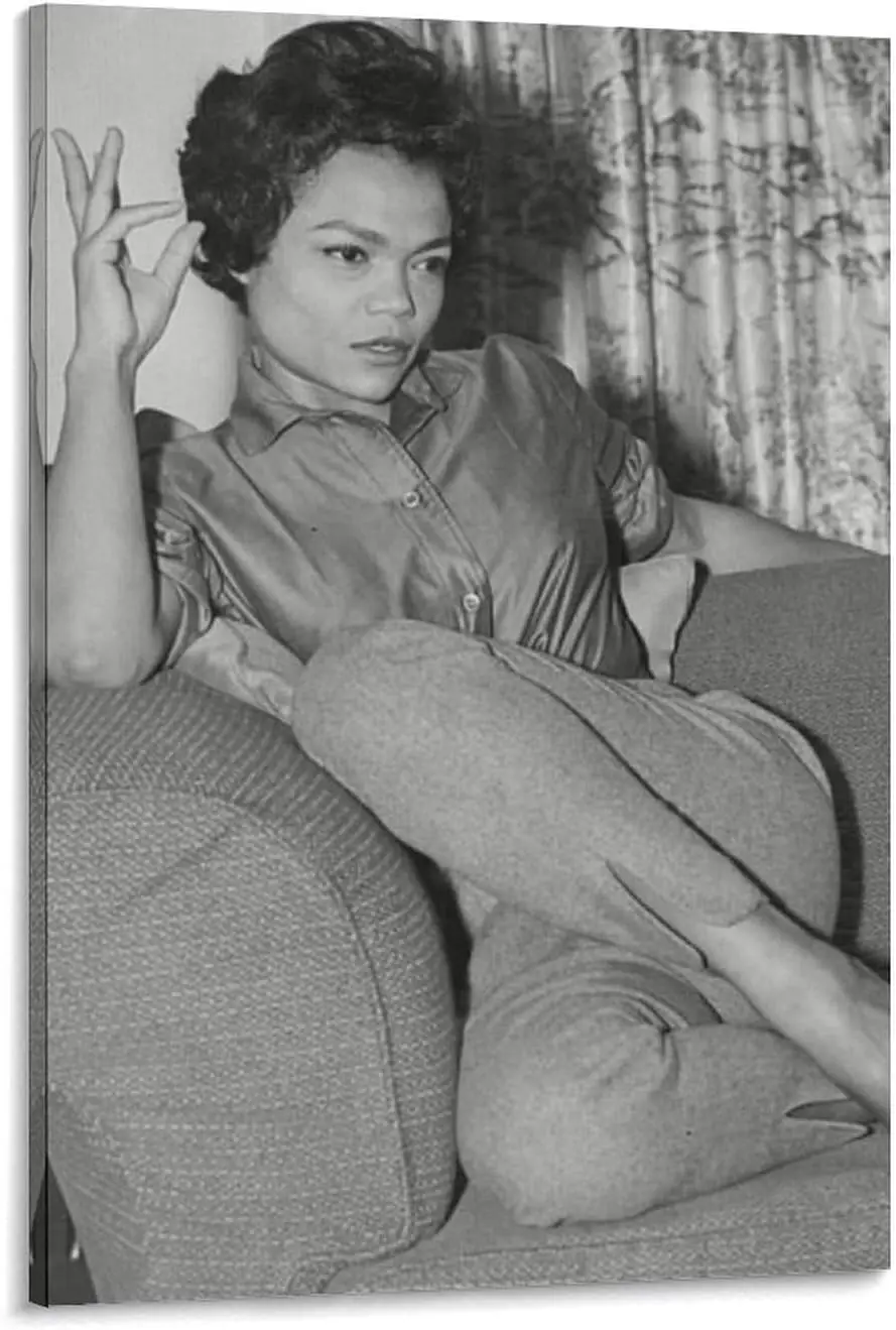 ملصق مطبوع عتيق باللونين الأبيض والأسود من Eartha Kitt (2) أعمال فنية من القماش ملصق غرفة جمالية جدار الفن يطبع المنزل الحديث