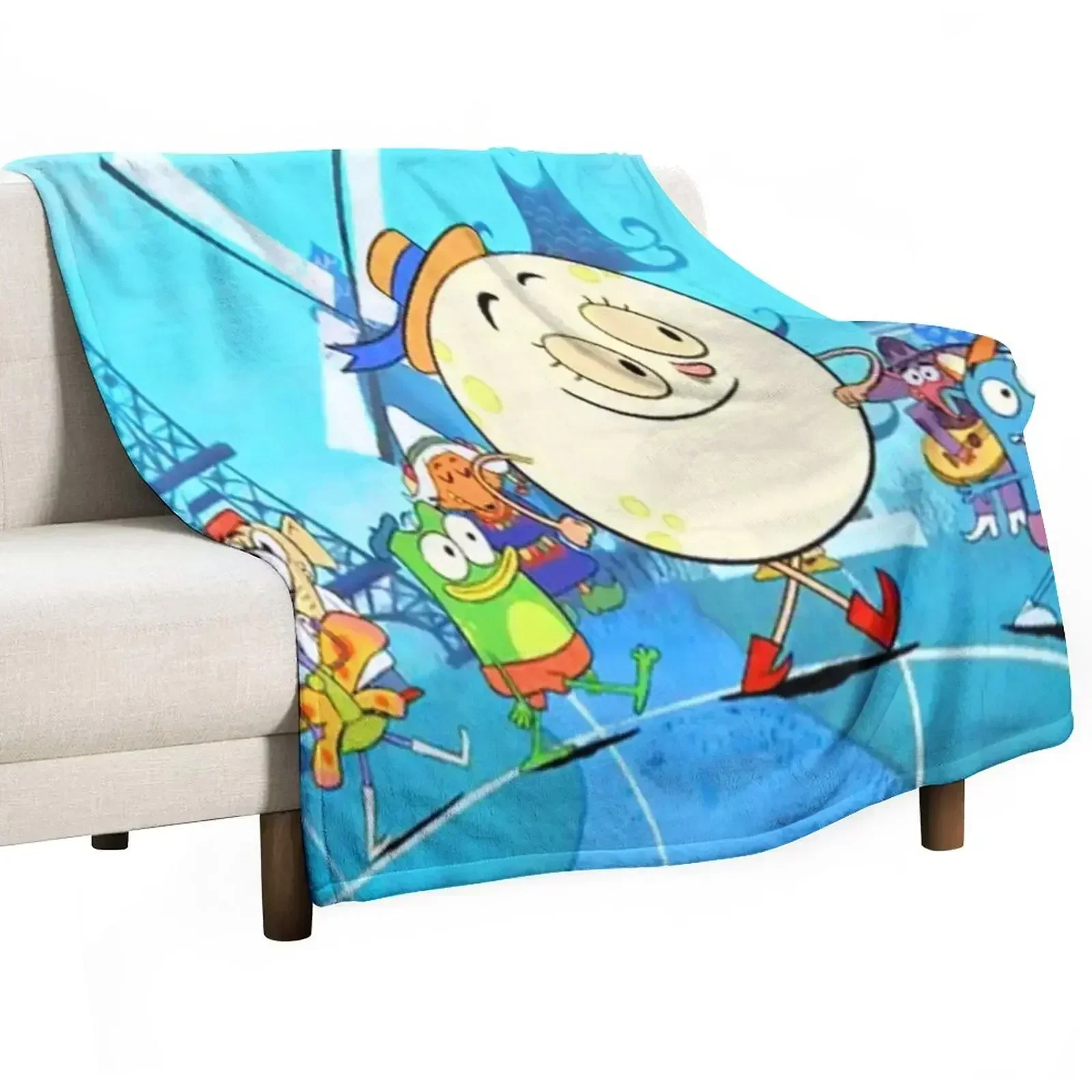 Let's Go Luna characters gift for fans Throw Blanket halloween Bed covers Vintage Extra Large Throw Decoratives Blankets