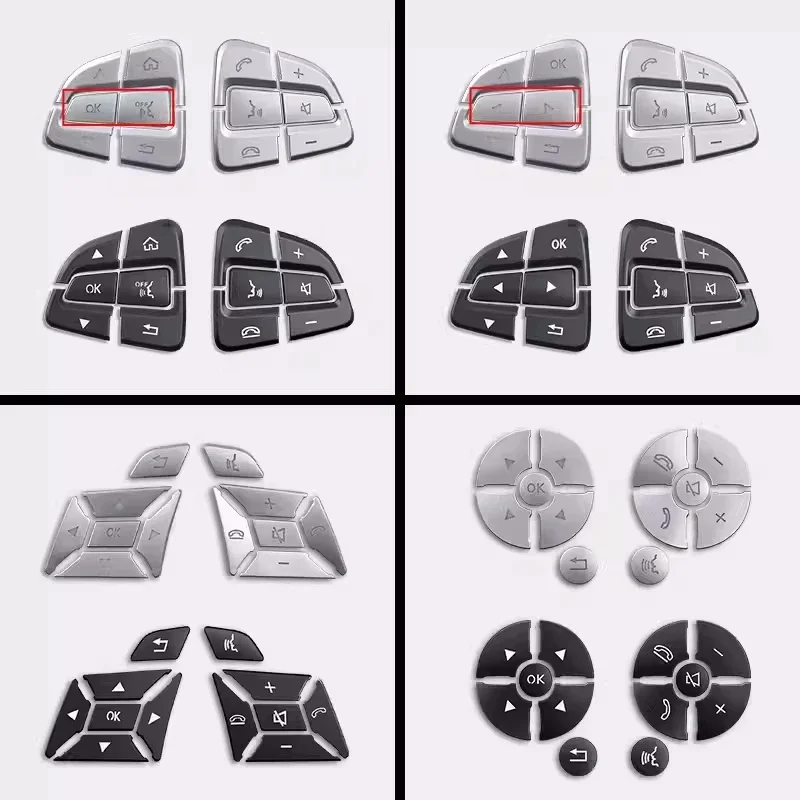 

Car steering wheel button decorative protection sticker For Mercedes Benz A C B E G S Class GLC CLS GLA CLA SLK GLE GLK ML GL