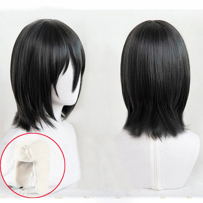 

Anime Fyodor D Dostoevsky Cosplay Wigs Short Black Fyodor Dostoevsky Cosplay Wig Heat Resistant Synthetic Hair + Wig Cap