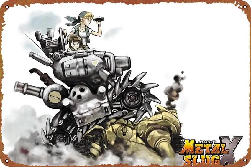 Video Game Metal Slug X Poster Vintage Decor Decor for the Home Lake Life Decor for Lakeside Holiday Yard Outdoor Wall Decoratio