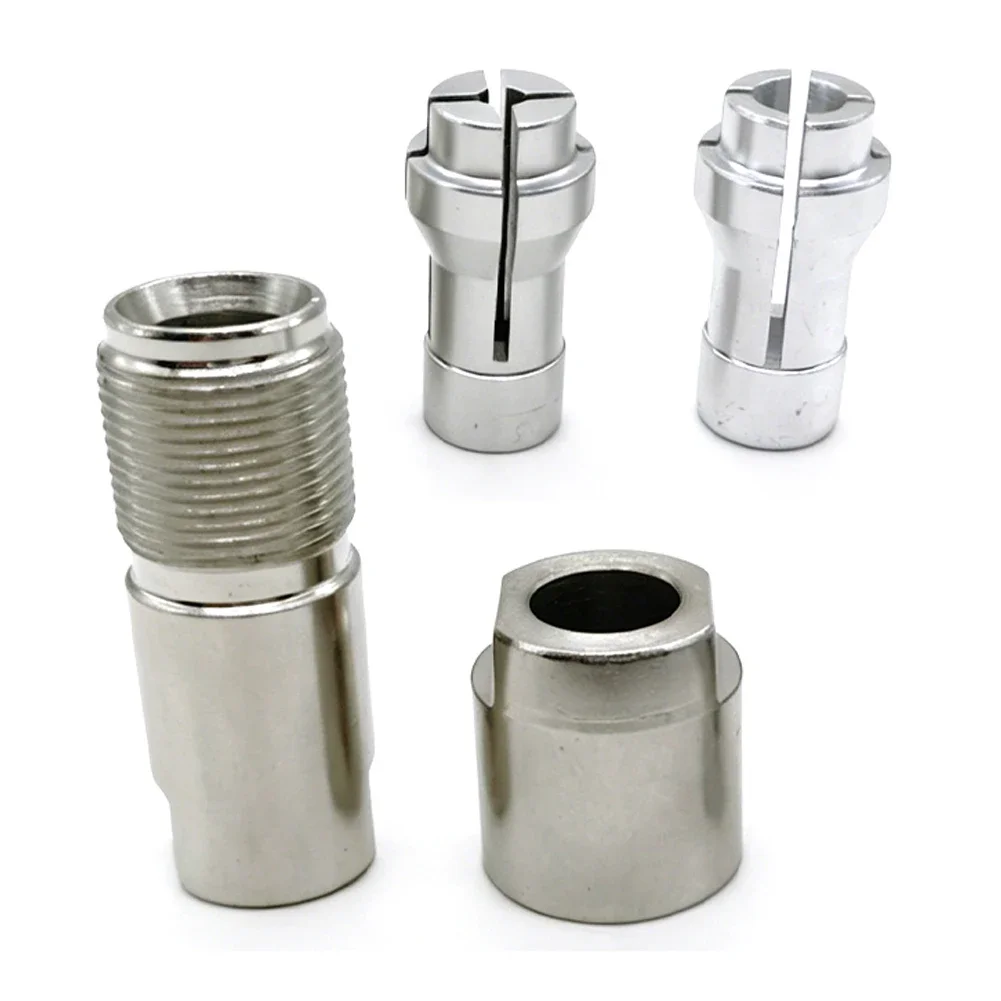 Angle Grinder To Straight Grinder Converter With 3mm 6mm Chucks For M10 14mm 5/8-11 Thread Metal Adapter