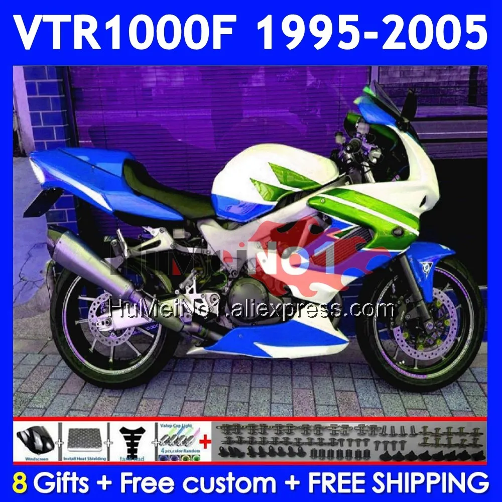 SuperHawk For HONDA VTR1000F VTR1000 Green blue 67No.169 VTR 1000 F 1000F 1995 1996 1997 1998 1999 2000 01 02 03 04 05 Fairing