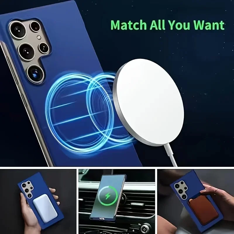 Ultra Thin Frameless Hard Phone Cases for Samsung S26 Ultra S25 Ultra S24 Plus S23 S22 S21 FE for Magsafe Magnetic Protect Cover