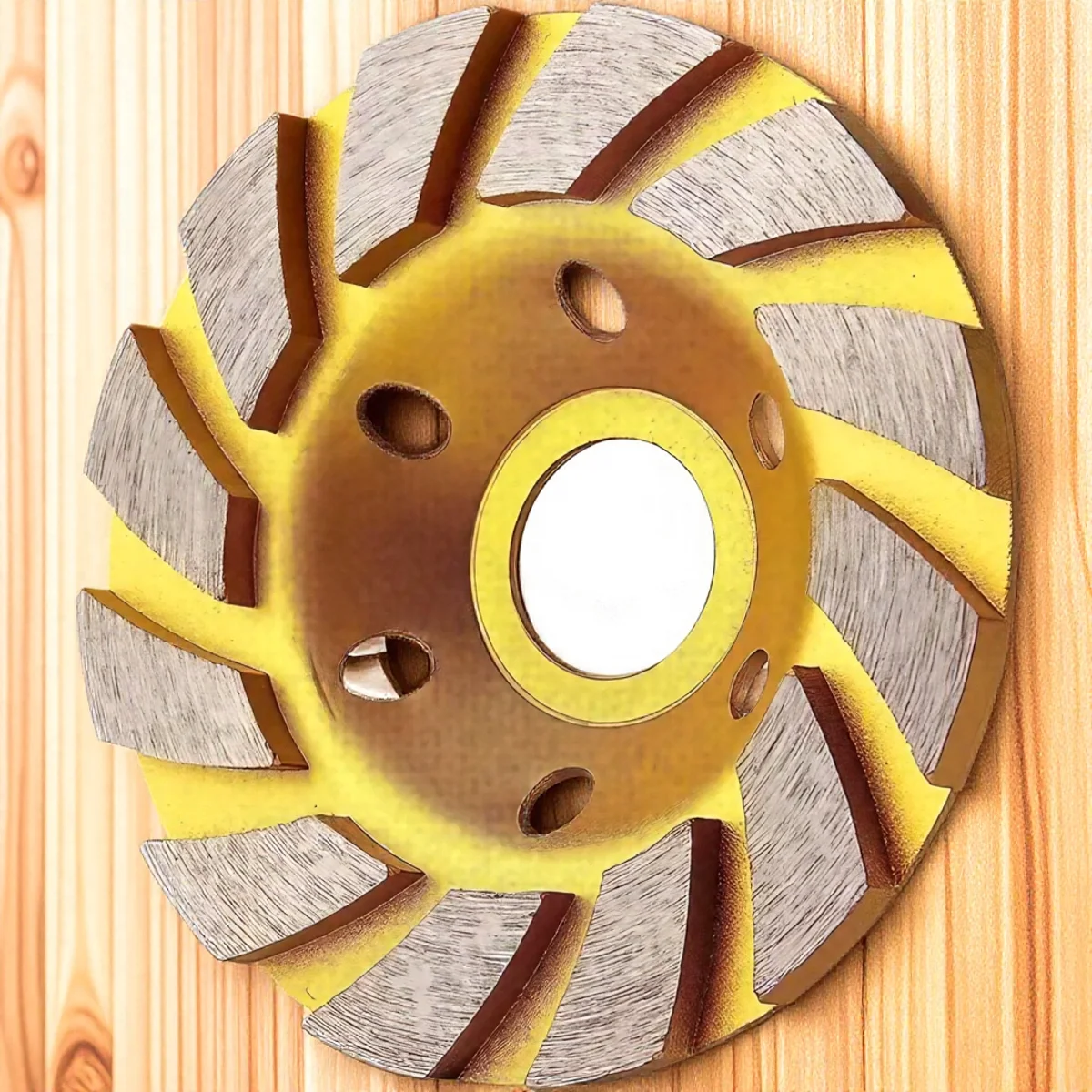 

4-дюймовый турбо-алмазный шлифовальный стакан для бетона, 12 сегментов, сверхмощный угловой шлифовальный диск для резки керамического камня, металла