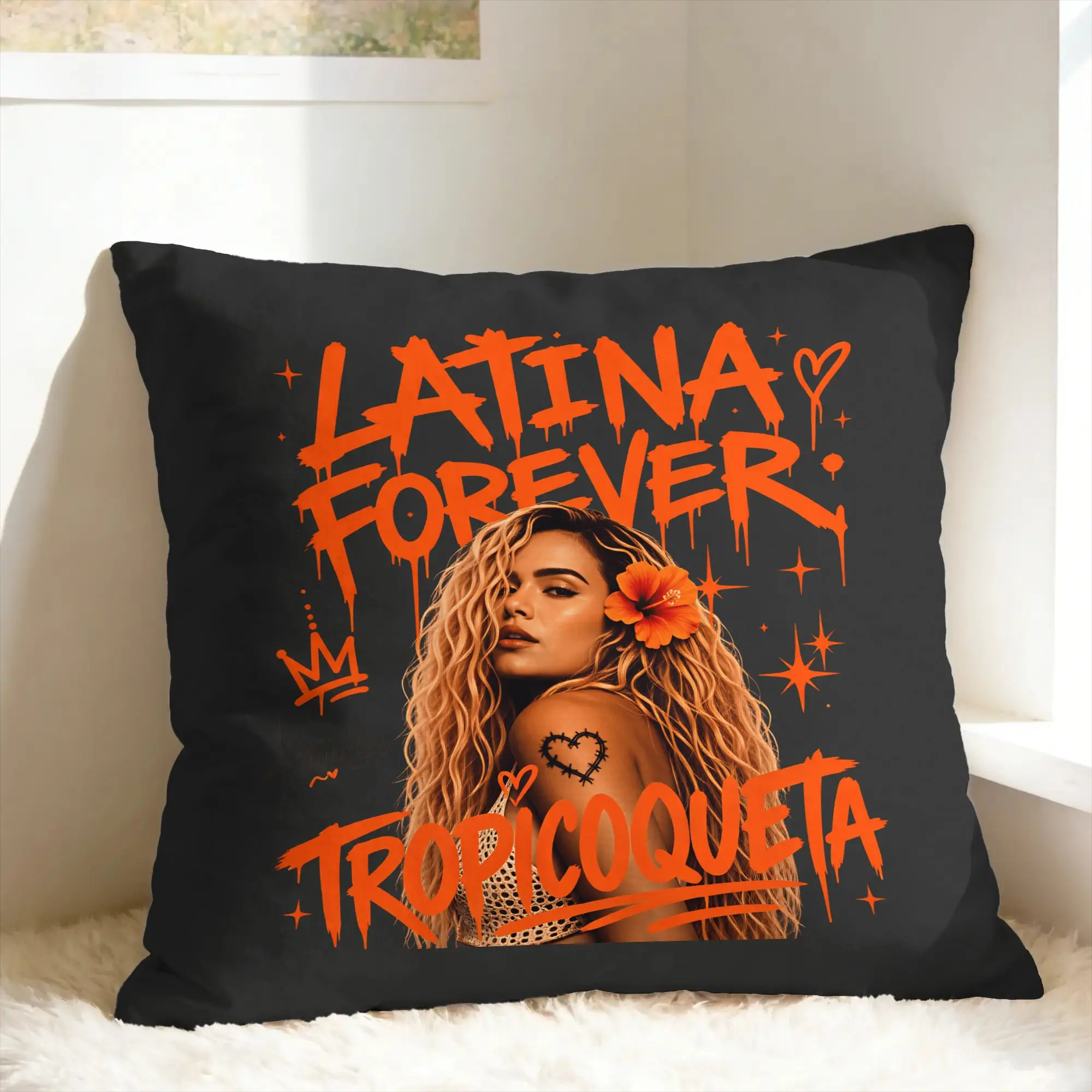 Pillow Cover Karols G Tropicoqueta Tour 2026  Fashion Pillow Case For Sofa Home Decor Pillowcases
