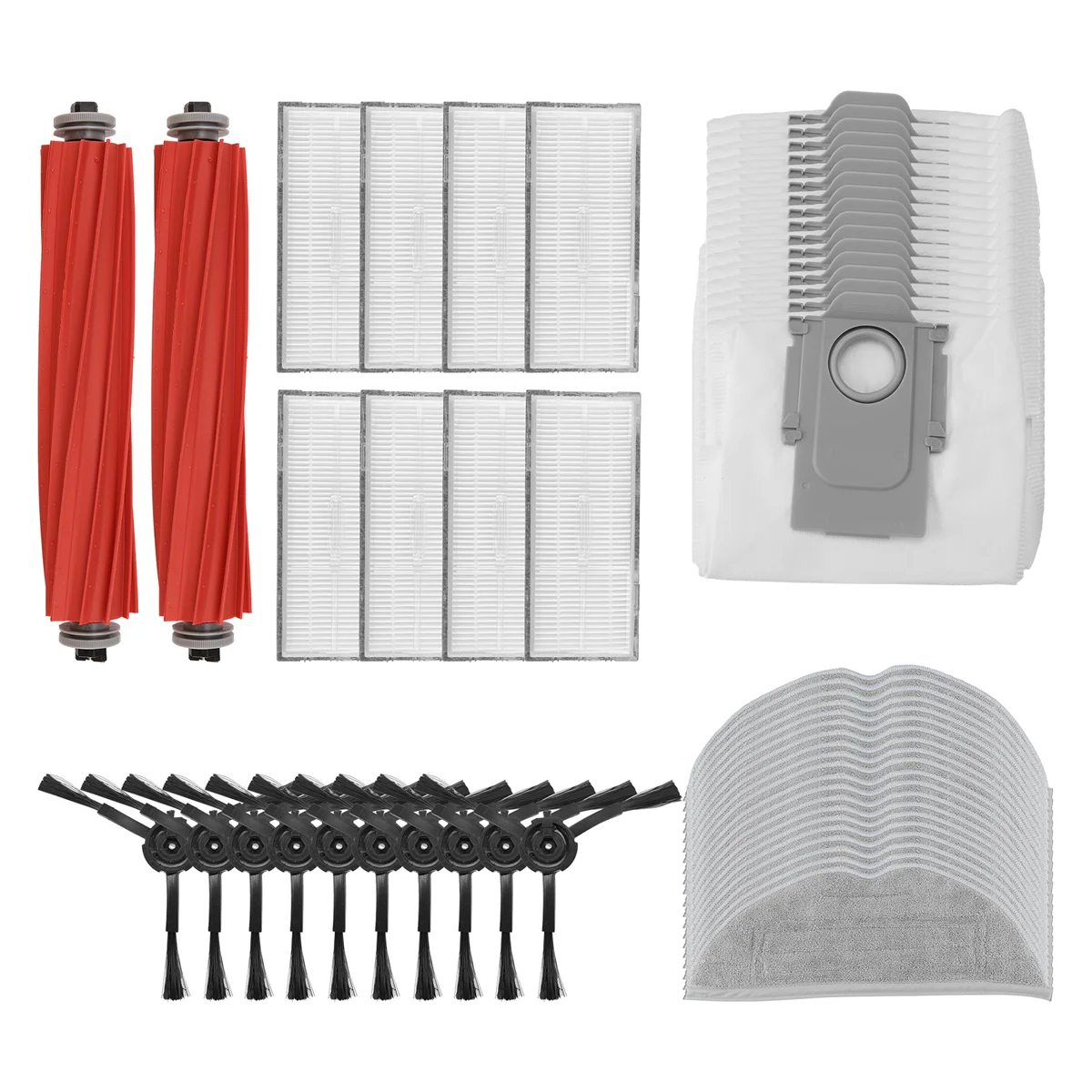 Para s7 max ultra q100tsc escova lateral principal filtro hepa mop pano saco de pó acessórios substituição