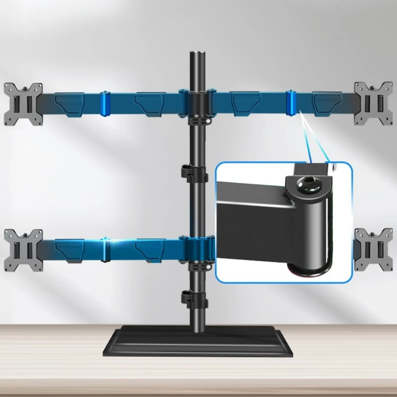 

Display bracket, left and right dual screen, four screen splicing, upper and lower multi-screen base, punching-free lifting