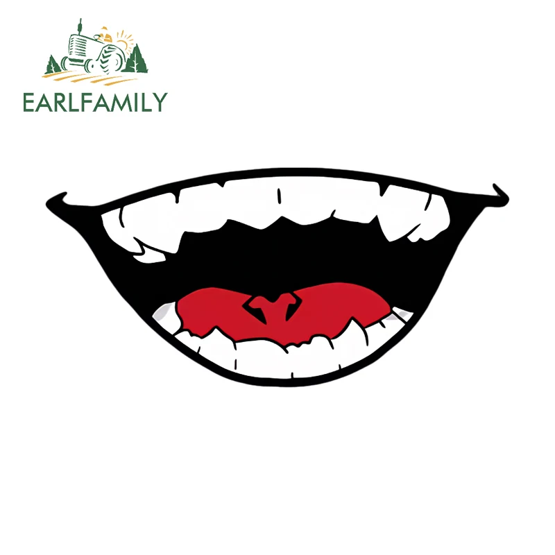 

EARLFAMILY Sukuna Mouth Fine Car Stickers Vinyl Car Sticker Bumper Decoration Anime Scratch-proof Funny Vehicle Decal Decoration