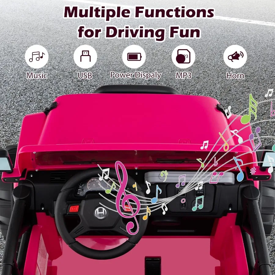 ركوب بمقعدين على شاحنة 12 فولت مركبة كهربية تعمل بالبطارية مع شاشة عرض طاقة للتحكم عن بعد وأضواء LED تعليق القصة S #5