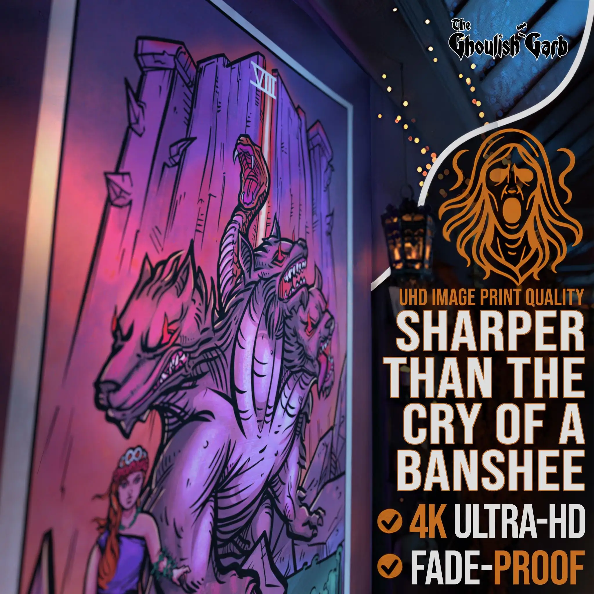 VIKAMA Tarot Card Power Tapestry Dark Gothic Wall Decoration Living Room Meditation Room Mystery Theme Room Decoration