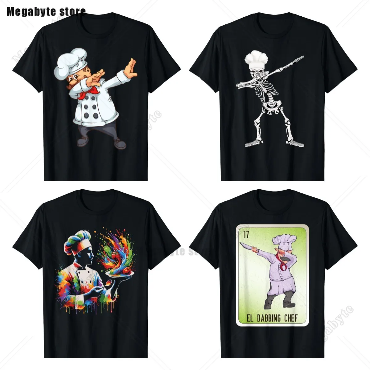 Dabbing Hibachi Chef Funny T-Shirt Cotton Fitness Tees Classic Male Top T-Shirts Tight Streetwear Harajuku Men Clothing