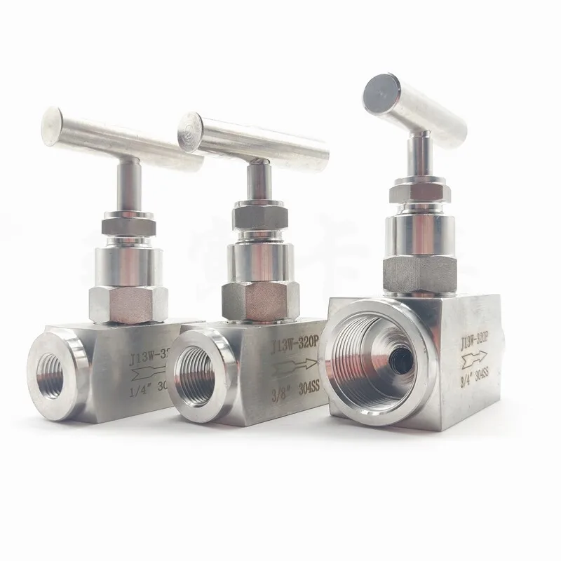 High Temperature Hydraulic Needle Valve 3/8 1/2 3/4 1 BSP Female Shut Off Needle Valve Crane 2300 PSI 304 Stainless Flow Control