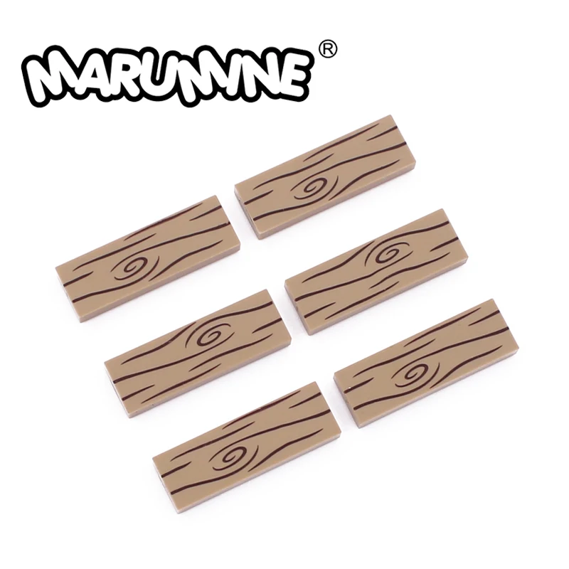 Marumine Moc Baksteen Tegel 1X3 Hout Accessoires Bouwen Blokken Onderdelen 150Pcs Idee Bouw Klassieke Huis Accessoires 63864pb133