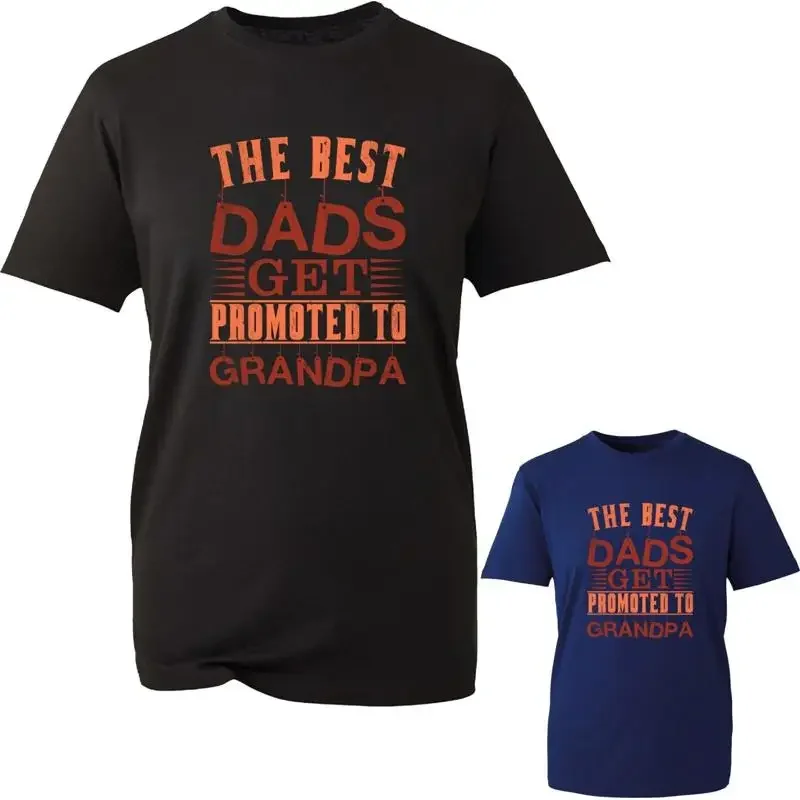 Best Dad Gets Promoted To Grand Pa T Shirt Fathers Day Birthday Top