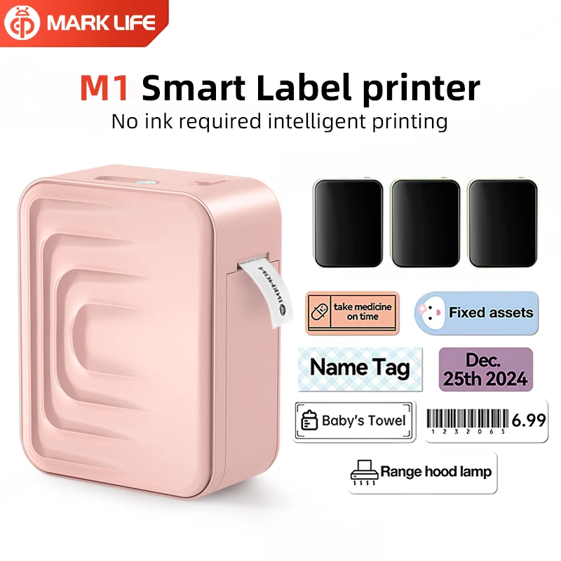 Image of Marklife Thermo-Etikettendrucker M1 Mini Bluetooth Kabelloser Drucker Marker für Zuhause, Büro, Küche, zum Verschenken/DIY, Kreativ, Markieren