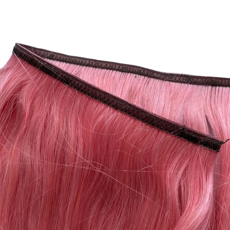 

Combined white hair extension ribbon hair curtain is easy to use, practical and durable