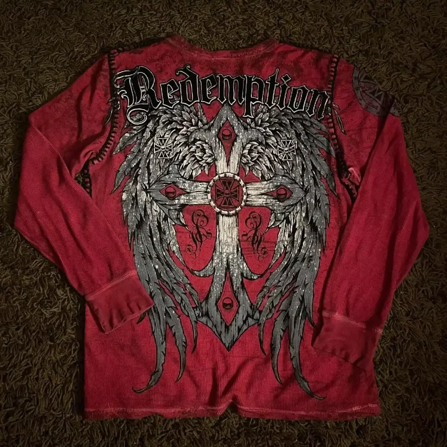 Y2K Gothic Harajuku Splice Printing 2 pieces spliced Long Sleeve