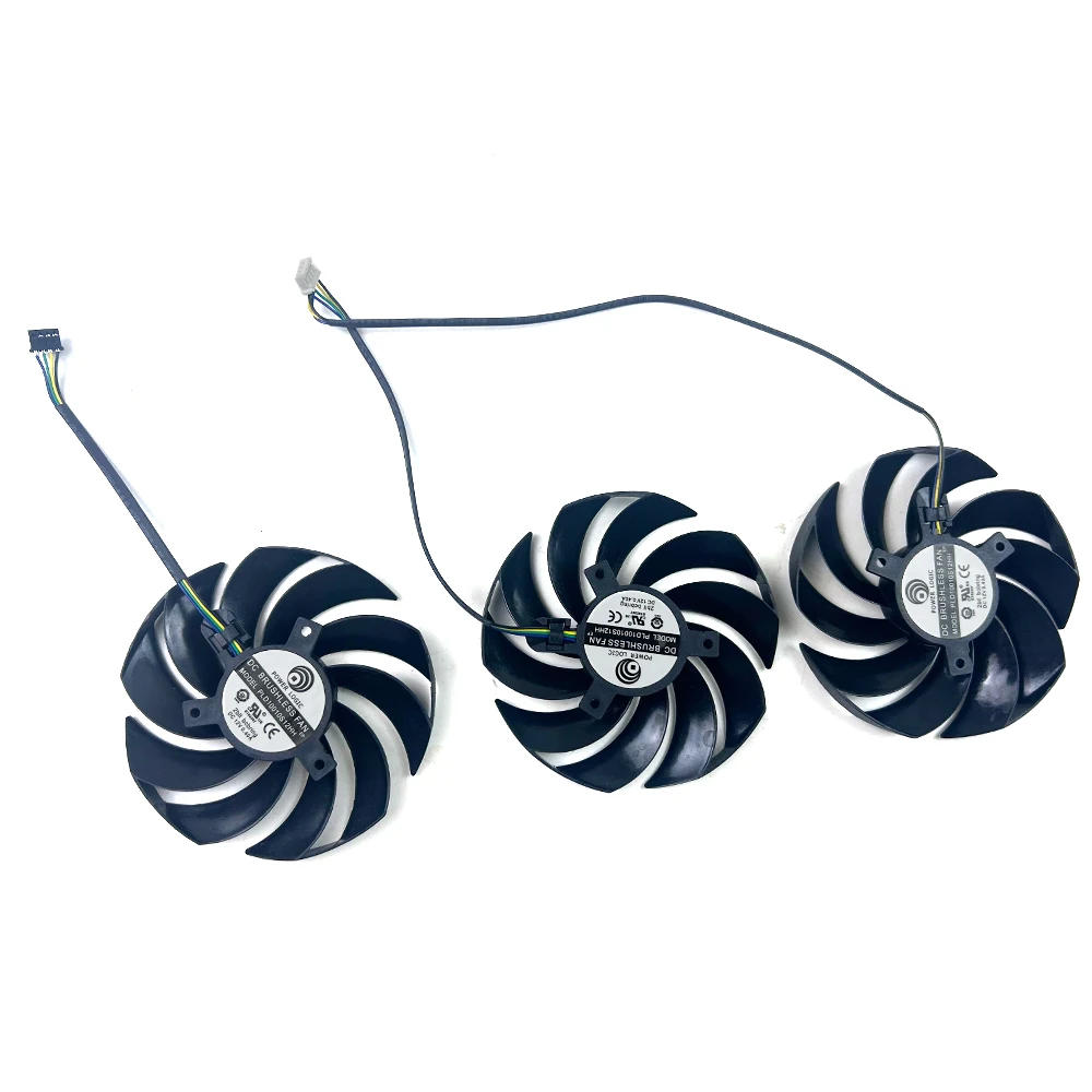3pcs NEW Cooling Fan 95mm 4pin PLD10010S12HH For MSI GeForce RTX 3080 Ti SUPRIM X 12G video card fans