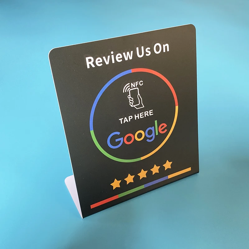 Imagem -03 - Google Review Suporte Nfc Display Table Display Nfc Tap Card Stand Revise-nos no Google Ntag 216 888 Bytes Suporte Nfc