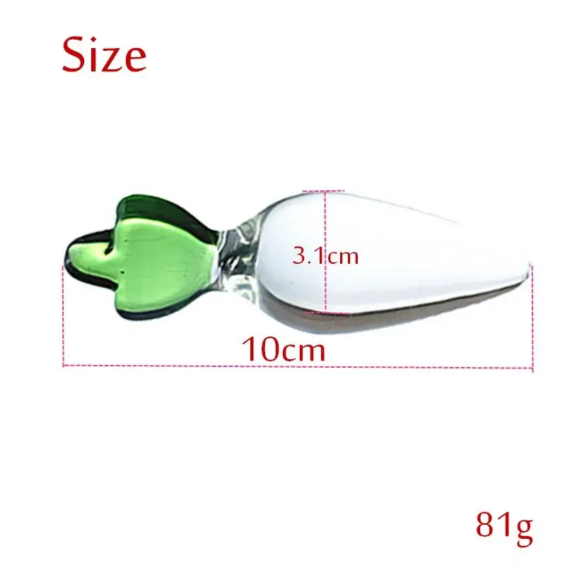 3 Größen weißer Rettich Kristallglas Dildo für Frauen Masturbation Sexspielzeug Gemüse künstlichen Penis Anal Plug Sexspielzeug für Frauen