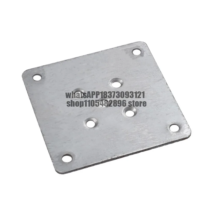 Thickened square iron piece furniture sofa foot connection accessories solid wood foot support wood fixing piece transfer