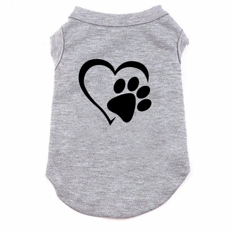 Love pattern Dog Vest Clothes Cotton Summer Puppy York Frenchie French Bulldog Chihuahua Small Medium Breeds Singlet