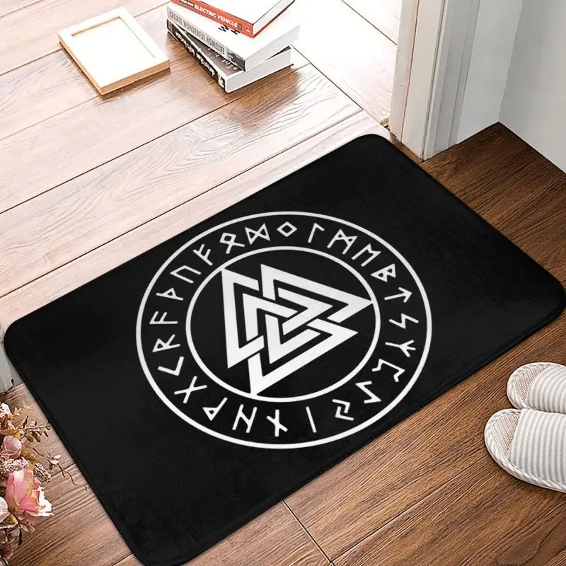 Viking Odin Valknut Runes Front Door Floor Entrance Mats Norse Vikings Valhalla Kitchen Bathroom Doormat Garage Carpet Rug