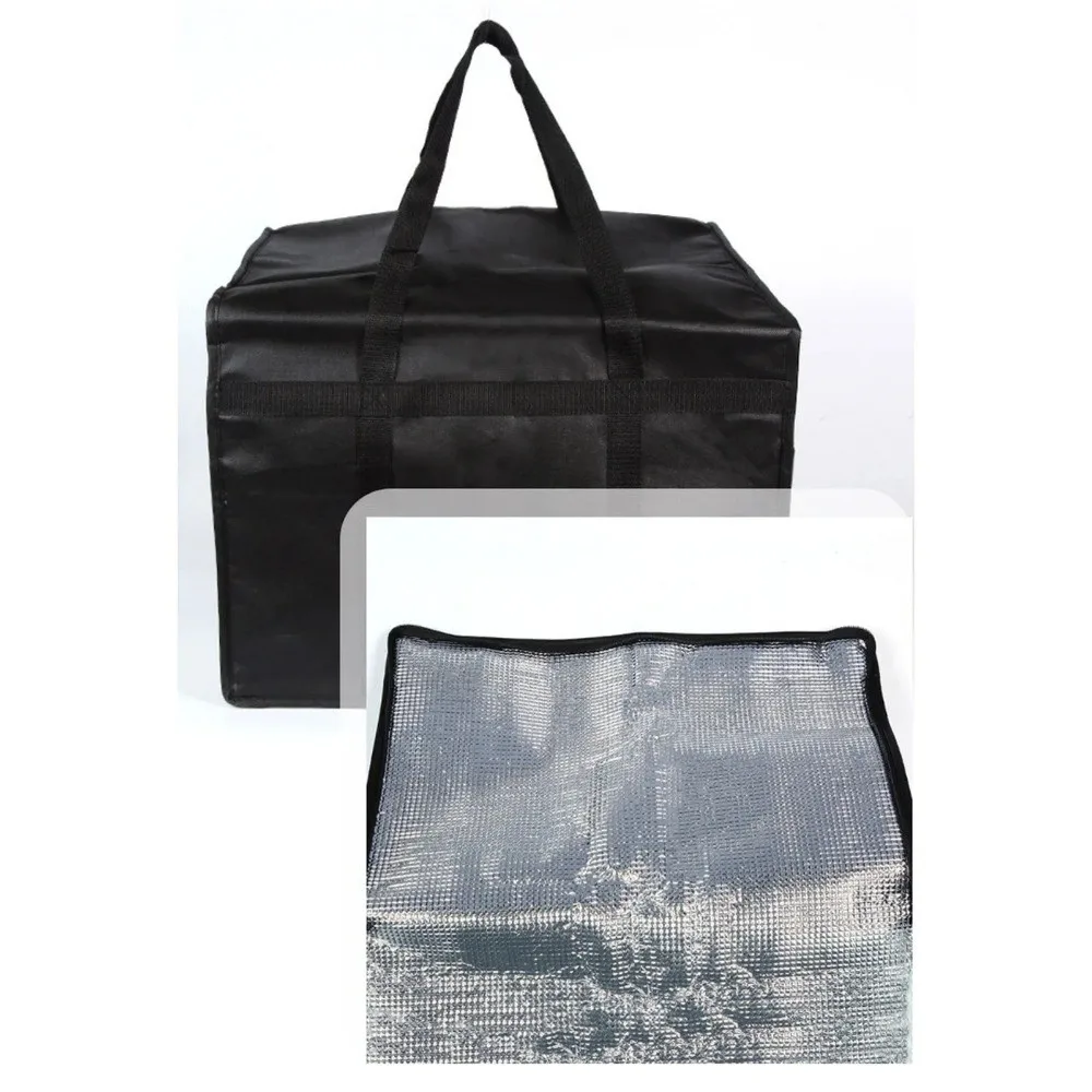 Reusable Food Develivey Bag Lightweight Fully Insulated Pizza Carrier Bag Fresh Keeping Hot Cold Food Storage Case