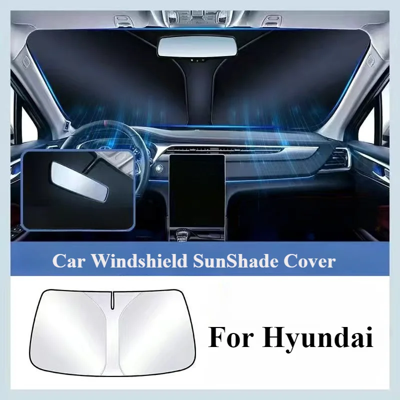 

Car Windshield Sunshades Cover For Hyundai IONIQ 6 New Grand Prix GN7 New Kona SX2 Sun Protection Car Front Window Sun Shade