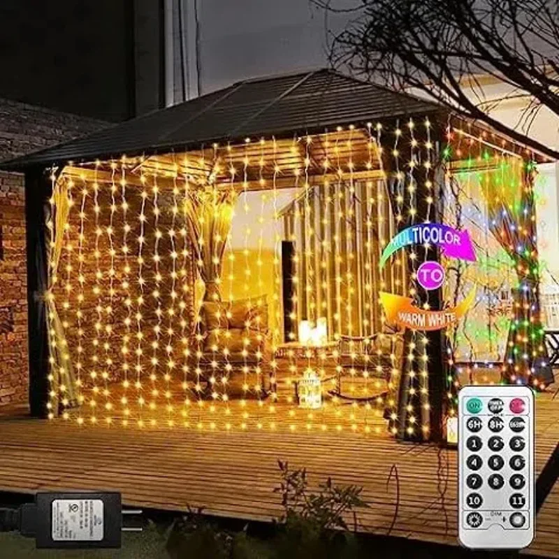 Rideau lumineux intelligent avec motif DIY, 400led, pour décoration de fenêtre, extérieur, pour noël, décoration de maison, cadeau, nouveauté 2026