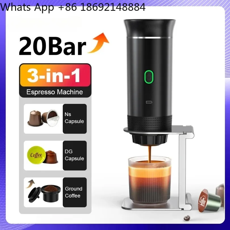Capsule coffee machine Portable beauty/* espresso electric small wireless pump coffee machine 20Bar