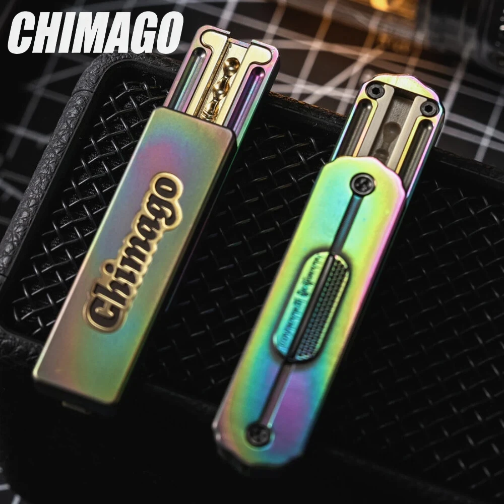 CHIMAGO EDC Dharma Dada Titanium Colorful Mechanical Fidget Slider Stress Relief Toy Fidget Toys Anxiety Relief Gadgets