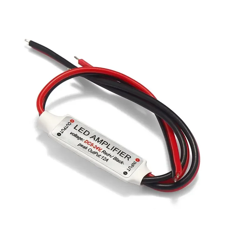 DC12V-24V Mini Single Color LED Amplifier Repeater For SMD 5050 3528 Single Color LED Strip Lights