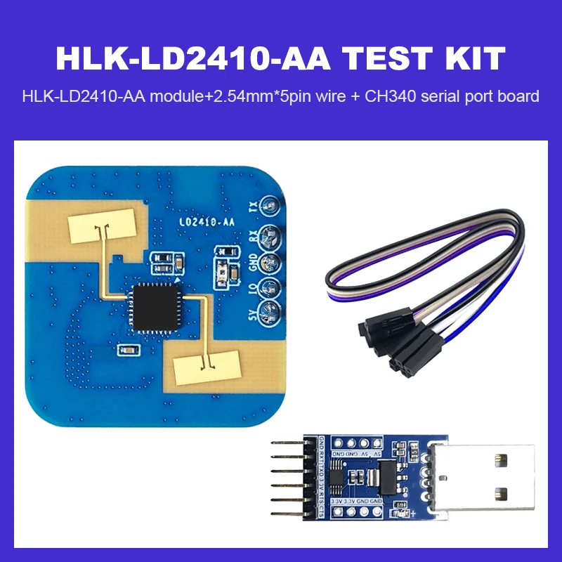 HLK-LD2410-AA Human Presence Sensing 24G BLE Human Presence Radar Sensor 9m Detection Range Max 6m Hanging Mount Height