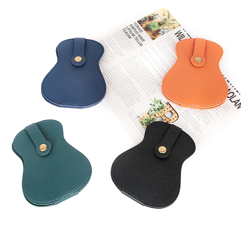 Vintage PU Leather Guitar Paddle Storage Bag Large Capacity Versatile Perfect For Currency