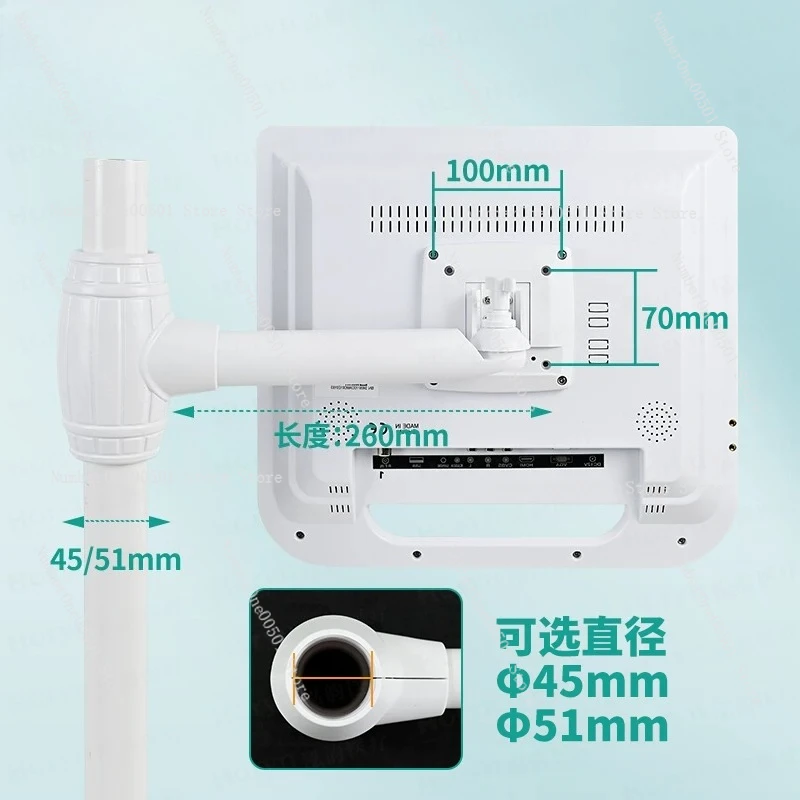 Dental Intraoral Camera Monitor Stand Aluminum Alloy Rotating Arm for Dental Chair Equipment Accessories