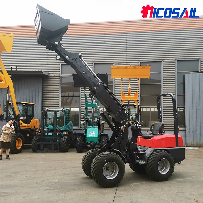 منتجات جديدة بالجملة لودر تلسكوبي صغير الحجم مع جرافة جرار أمامية بعجلات مع مكونات أساسية لمضخة المحرك