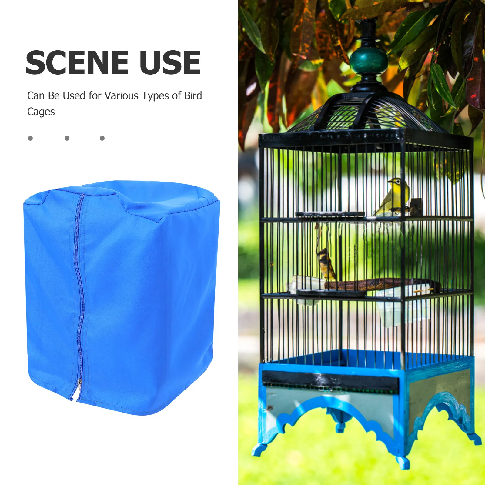Winter Insulated Bird Cage Cover Heavy Duty Oxford Cloth Protector Small Universal Parakeets Conures Cage Cover Noise