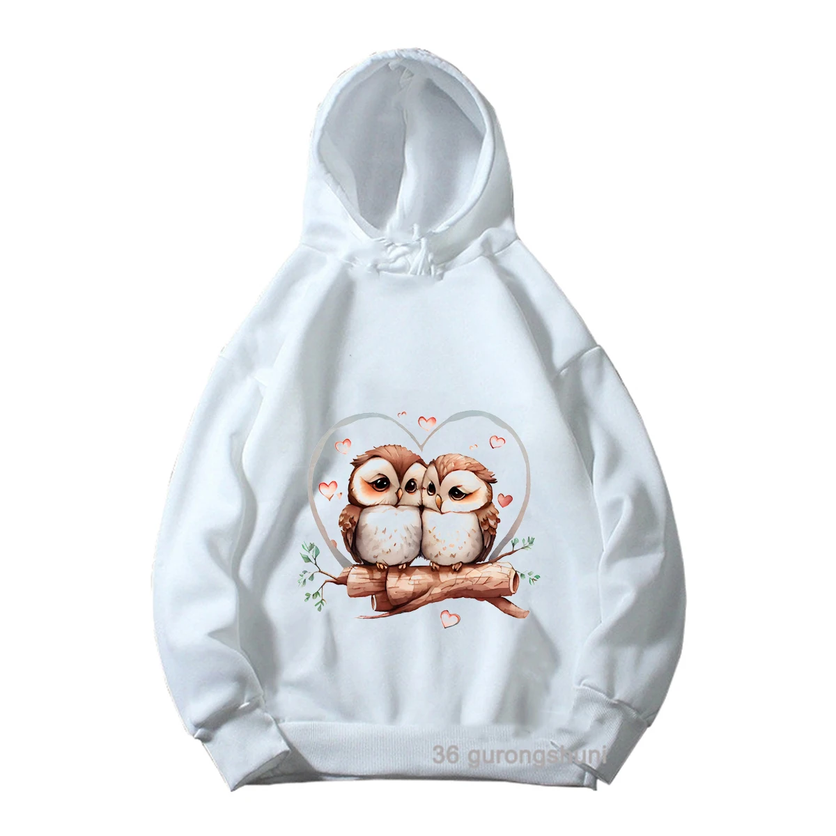 Kawaii Girls Hoodie Cute Cherry Blossom Tree Bird Cartoon Hoodie Fashion Harajuku Children Spring Autumn Winter Sweatshirt Coat