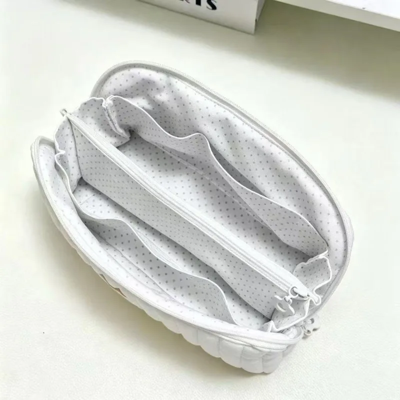 Pencil Case Shell Solid Color Soft Large Capacity Ins Style Minimalist Stationery Storage Pouch For Office College Daily Use