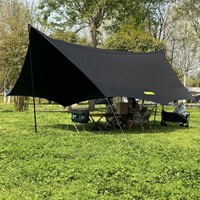 Oxford Cloth Hexagonal Outdoor Sun Shelters Multifunctional Sun Protection Rainproof Windproof Large Size Camping Shelters