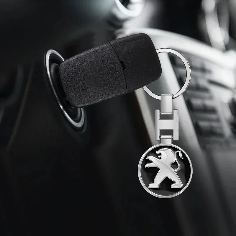سيارة معدنية مفتاح سلسلة معلقة المفاتيح أفضل هدية خاتم مفتاح لبيجو 106 108 406 407 408 206 207 208 301 306 307 308 508 #4