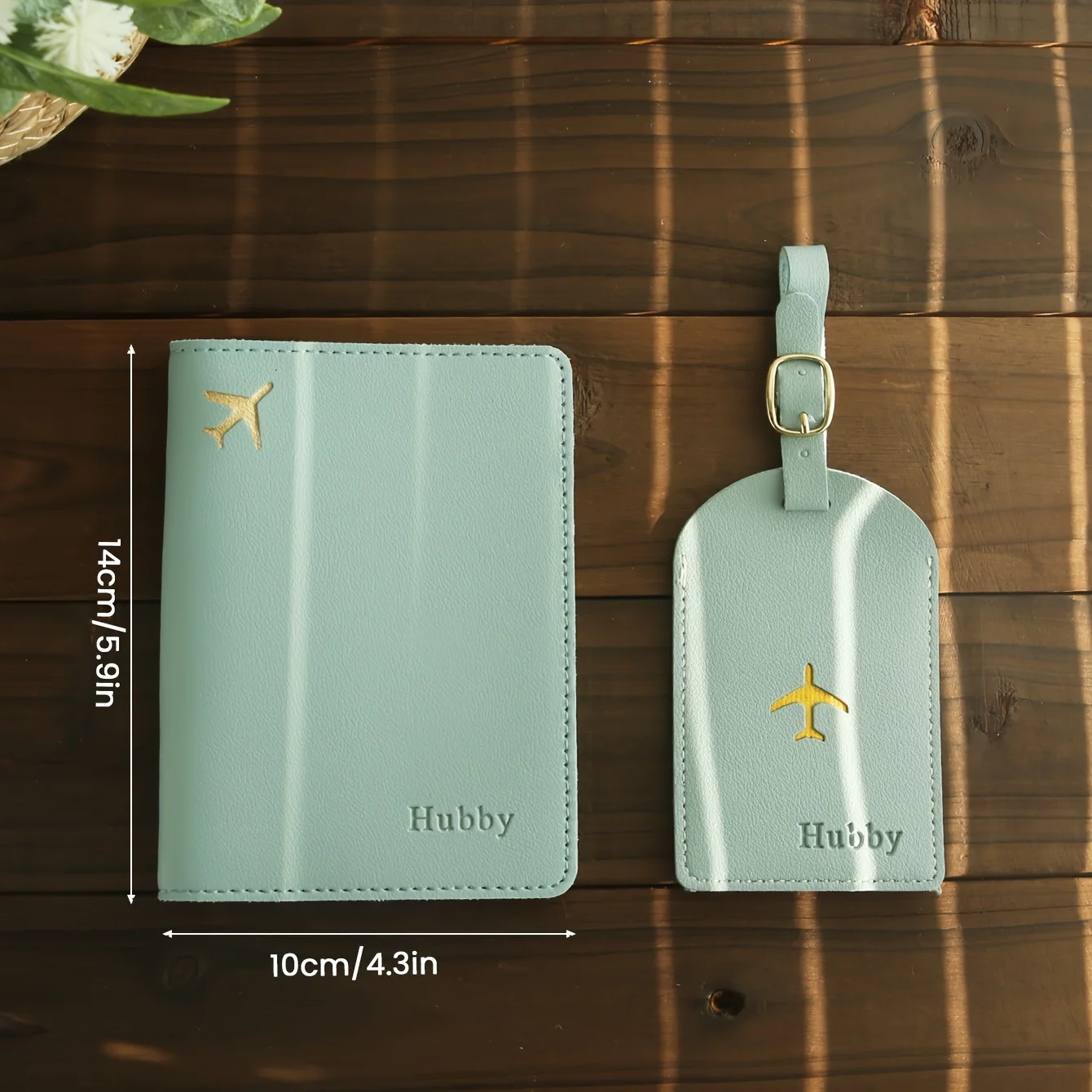 Porta passaporto personalizzato in pelle artificiale Nome personalizzato Etichetta per bagagli leggera pieghevole Ideale per gite e regali di viaggio