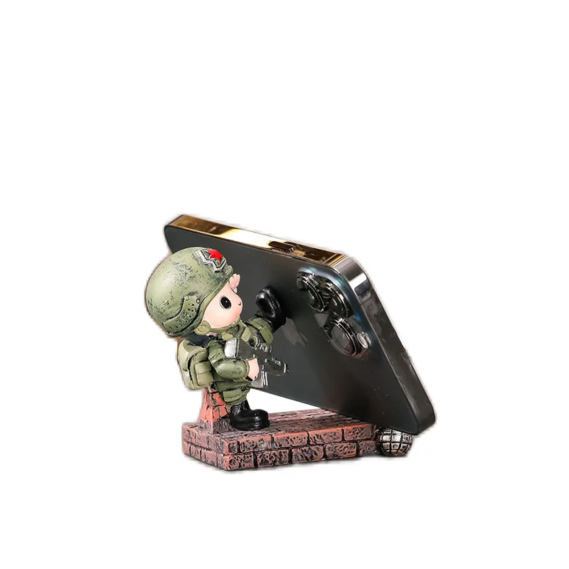 かわいいデスクトップオーナメントスタンドギフト、クリエイティブでキュートな新作ギフト、樹脂工芸品、オフィスデコレーション、iPhone 17/16対応の携帯電話スタンド