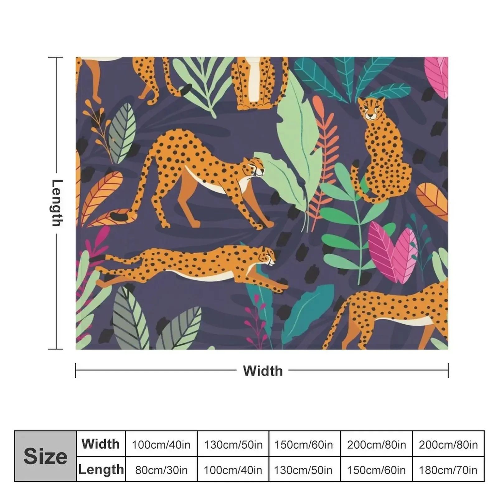 Cheetah pattern 002 Throw Blanket Moving anime For Decorative Sofa Blankets For Sofas Blankets