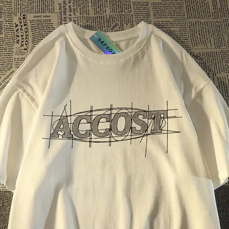 Camisetas de impressão gráfica unissex Harajuku, tops casuais soltos com pescoço o, camiseta manga curta, moda vintage de rua alta