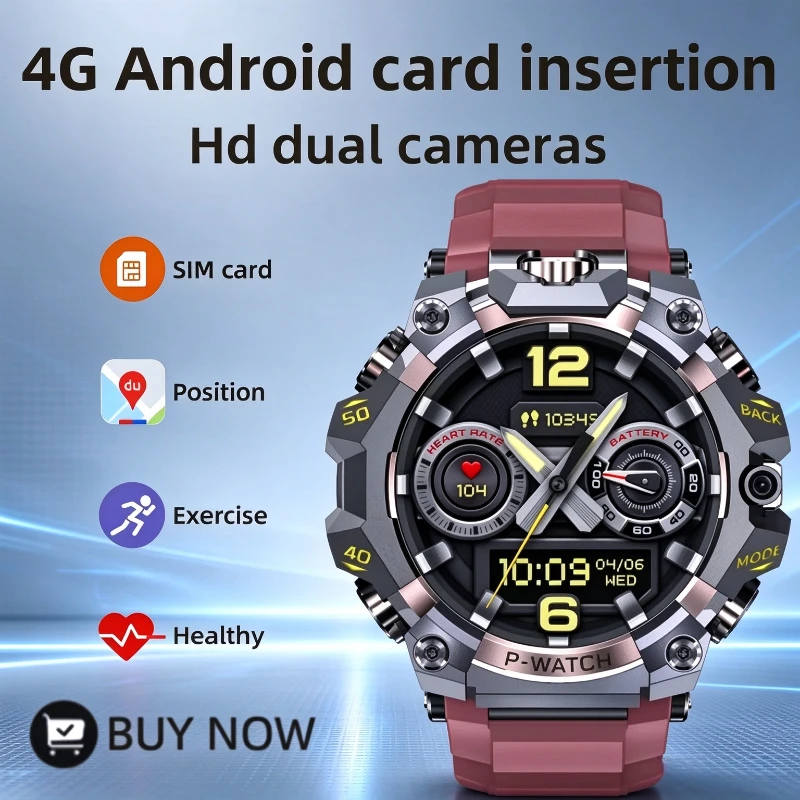 NEW Q668 5GFull Network Smartwatch 1.5 Inch SIM Card 8MP Dual Camera WiFi GPS Waterproof Heart Rate Monitor for Men Women Adults